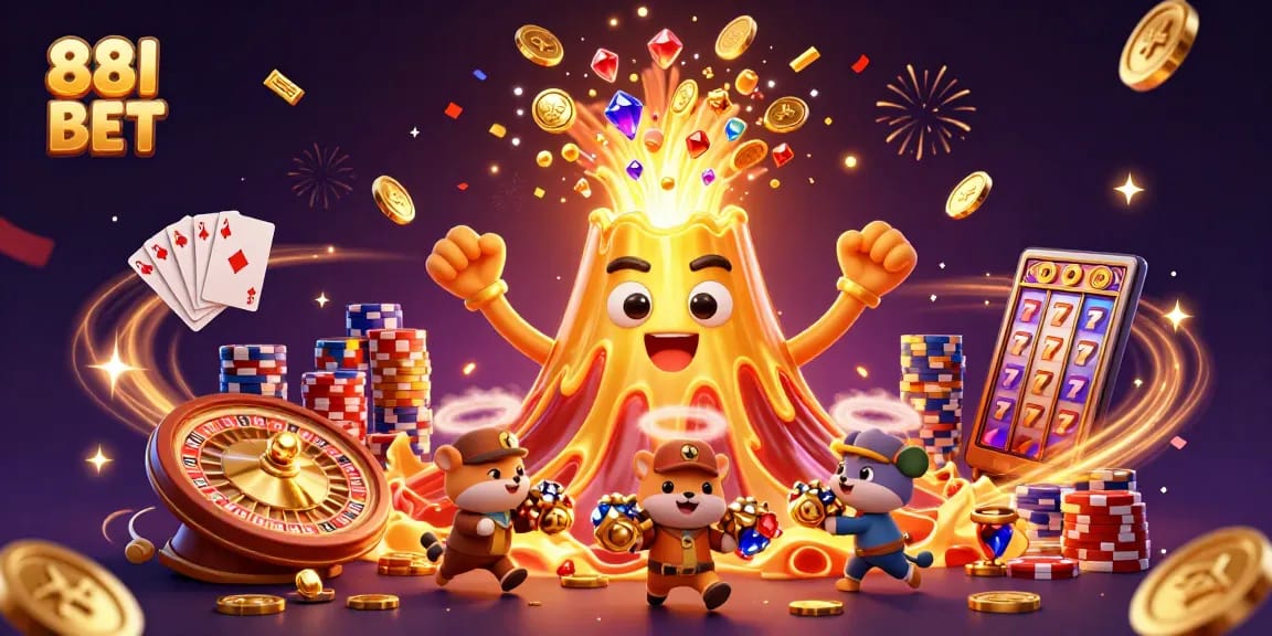 Engage with thrilling wins at 88I BET while exploring a world of cascading treasures and vibrant casino elements.