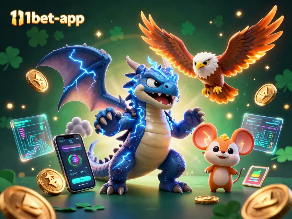 Experience thrilling games at 11bet-app with lively characters in a vibrant casino atmosphere.
