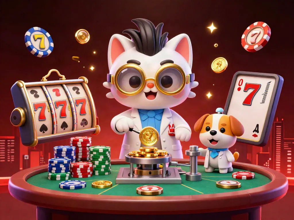 Experience thrilling gameplay with Lucky88's vibrant casino action in an artistic illustration.