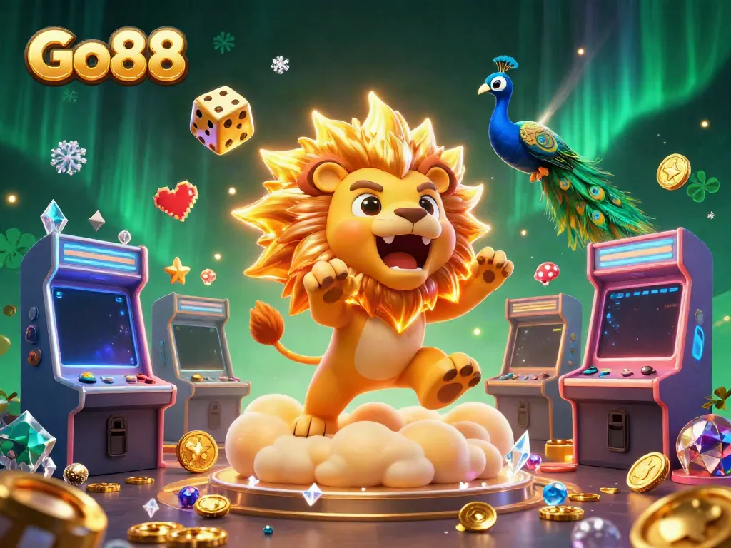 Join the Go88 adventure with a vibrant 3D cartoon casino scene full of excitement and colorful games.