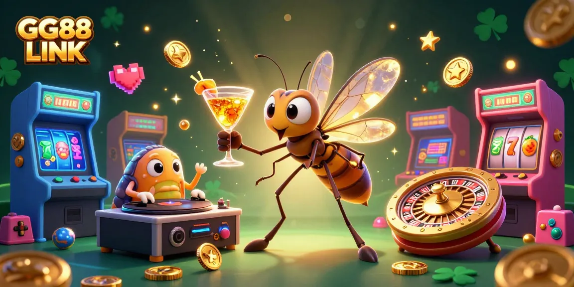 Experience the excitement of GG88 LINK with a vibrant casino scene featuring unique gaming elements.