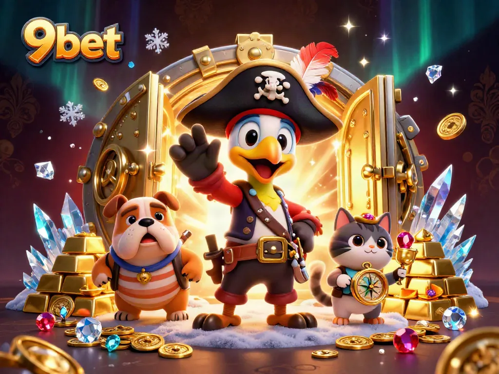 Engage in thrilling games at 9bet with our vibrant casino-themed illustration.