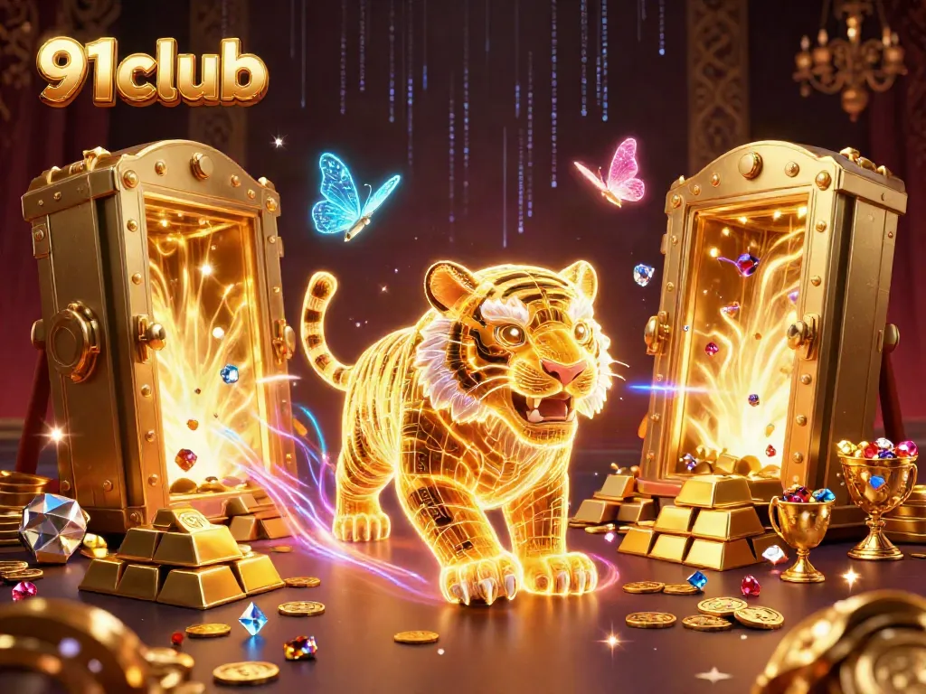 Experience thrilling action in 91club's vibrant digital casino with dazzling treasures and gaming elements.