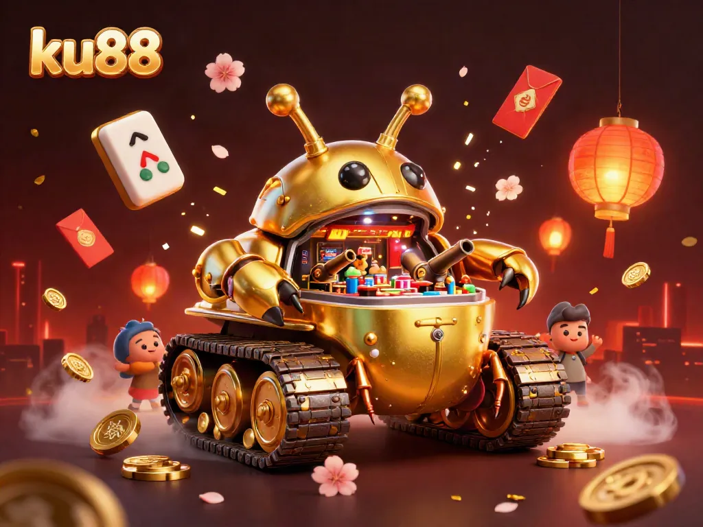 Engage in thrilling games with ku88's vibrant casino scene filled with joy and excitement.