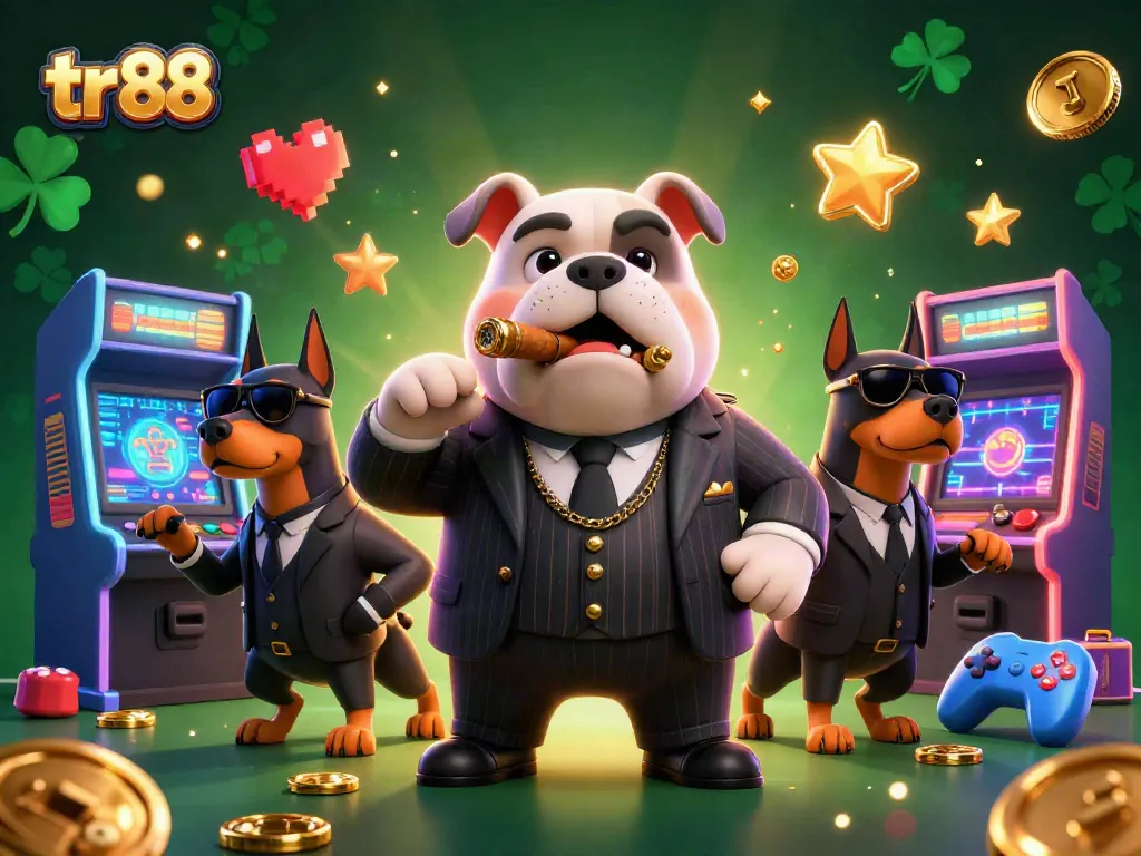 Experience tr88's thrilling casino fun with a mafia bulldog and stunning game elements!