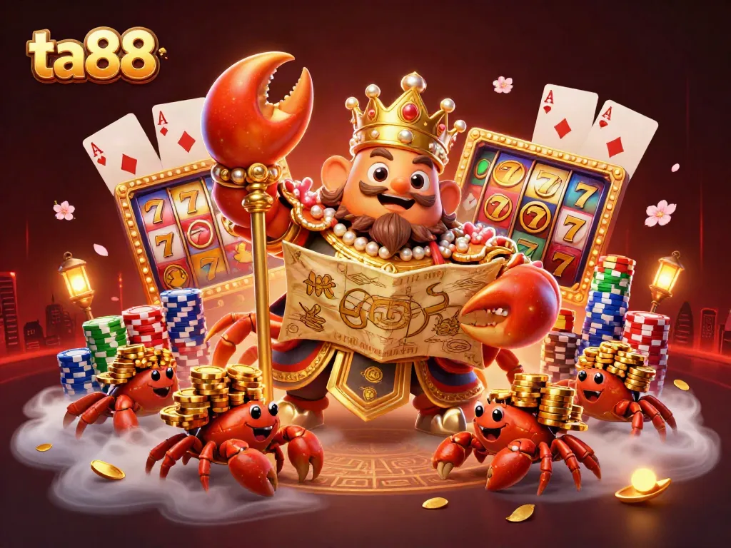 Spin the reels with adventure at ta88’s extravagant crab-themed casino scene!