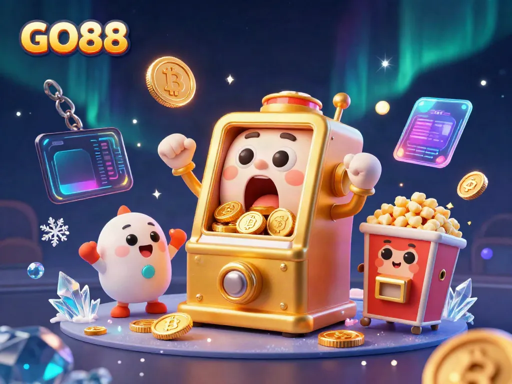 Celebrate wins with GO88 by hitting jackpots with vibrant, animated slot machines and crypto elements!