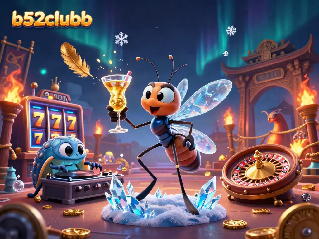 Experience thrilling game action with b52clubb as a vivid casino scene comes alive, packed with excitement.