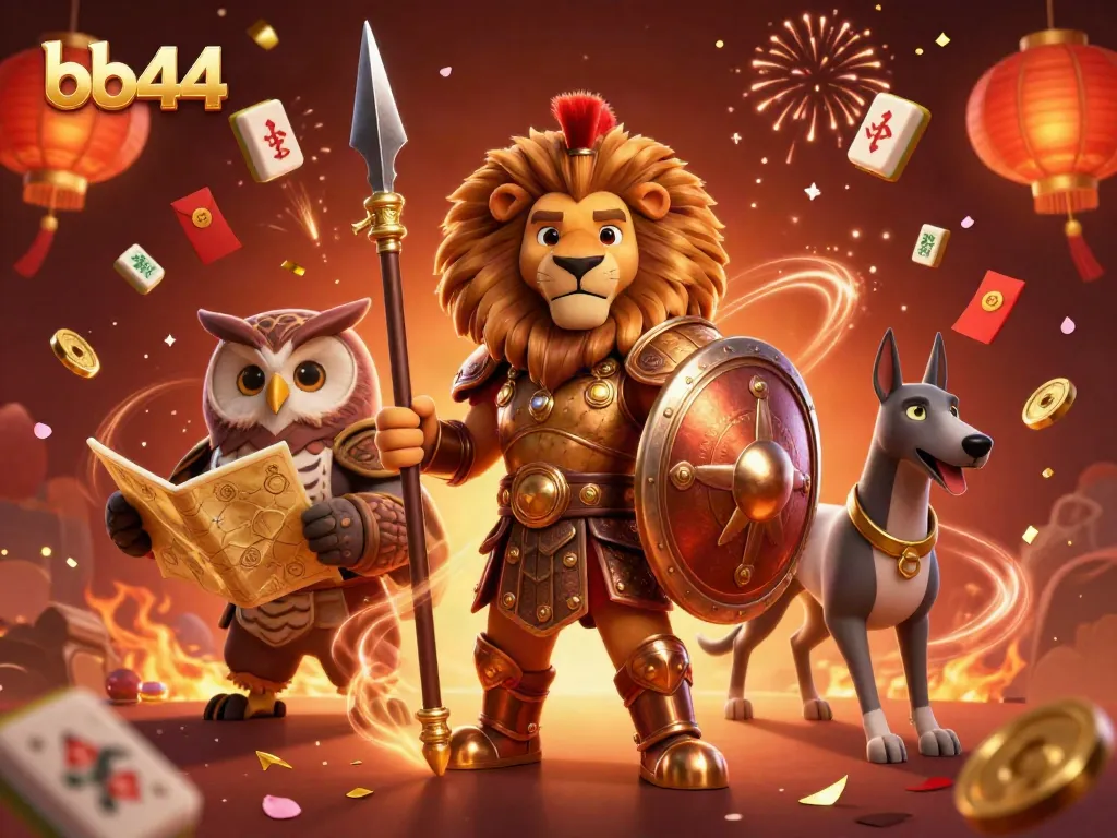 Join the adventure and win big at bb44, with vibrant characters and rich casino elements in this thrilling scene.