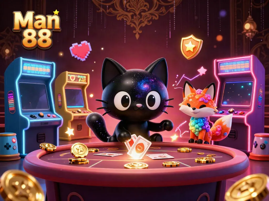 Experience thrilling wins at Man 88, where cosmic characters pull in riches at a vibrant casino table.